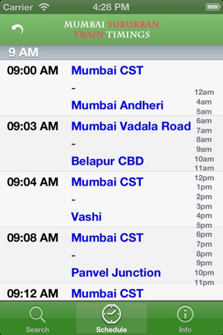 Mumbai Suburban Train Timings screenshot 4