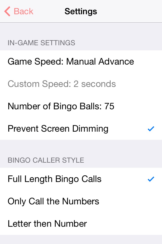 iBingo Caller - Play Bingo at Home with Friends! screenshot 2