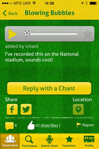 Football iChants screenshot 2
