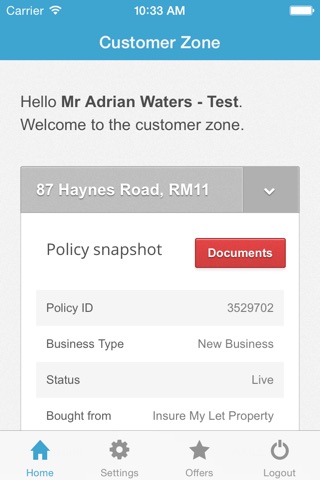 Customer Zone screenshot 2