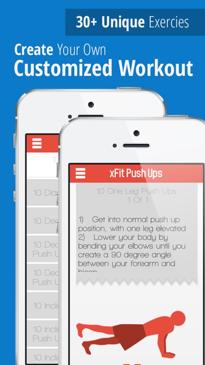 xFit Push Ups – Do 100 Pushups Trainer Daily Chest Workout Challenge for Lean Sculpted Muscles