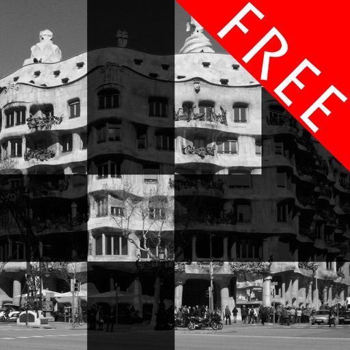 La Pedrera, puzzle of Gaudi's famous building in Barcelona FREE icon