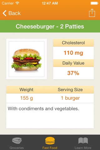 Cholesterol Food Reference screenshot 4