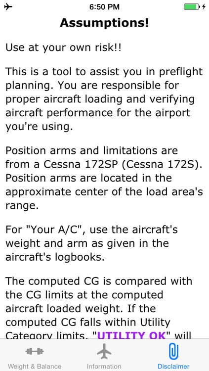 C172SP (C172S) Weight and Balance Calculator