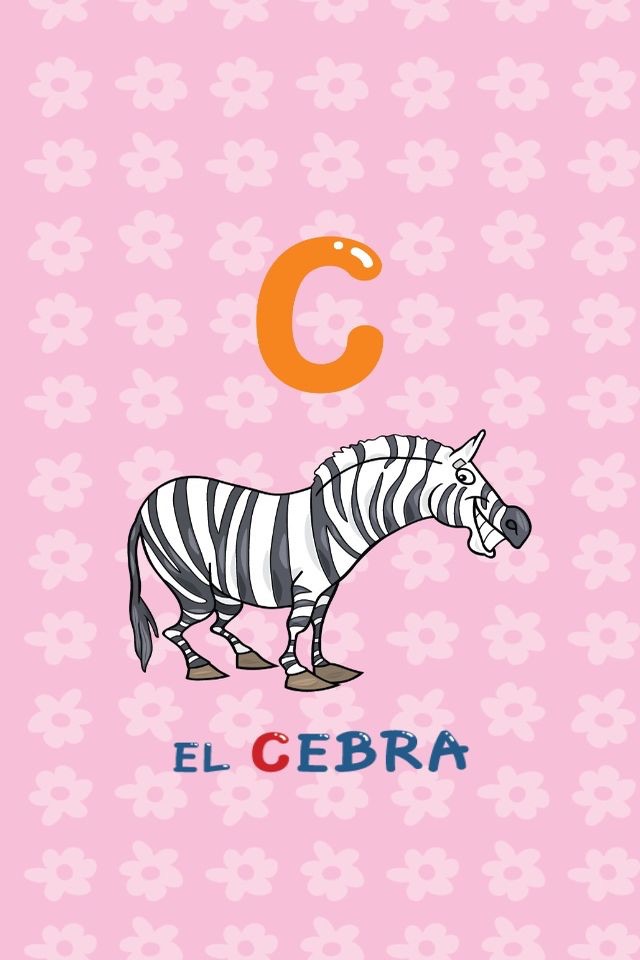 ABC Animals Spanish Alphabets Flashcards: Vocabulary Learning Free For Kids! screenshot 4