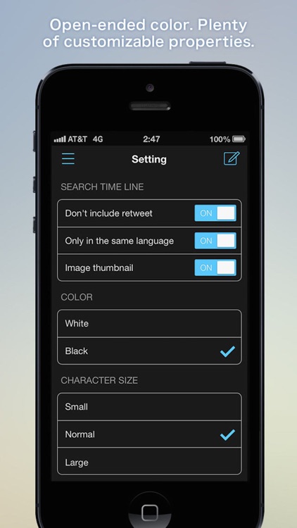 Falcon for Twitter - Twitter client that specializes in streaming search screenshot-4