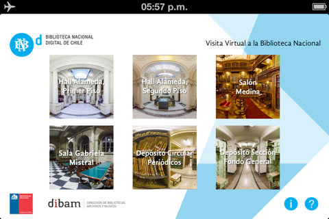 Visita Virtual - Biblioteca Nacional de Chile screenshot 2