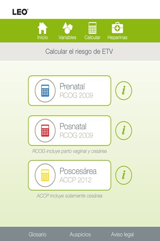 Calculadora de riesgo de ETV en Obstetricia screenshot 3