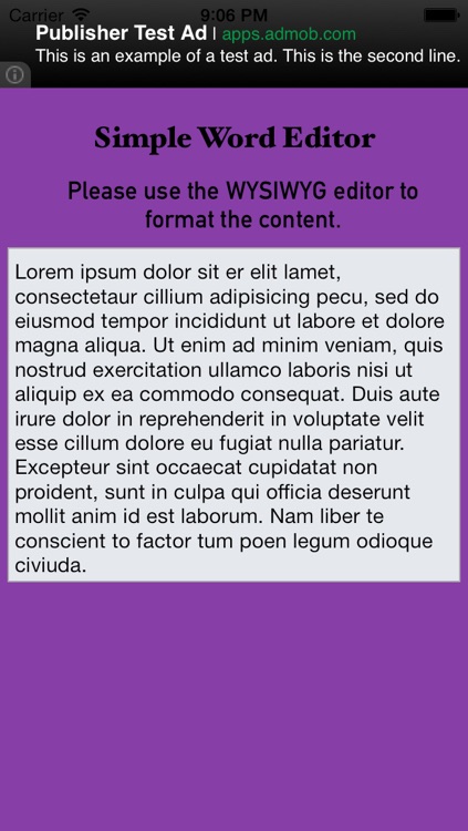 Simple Word Editor