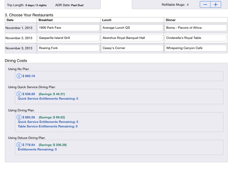 Dis Trip Planner