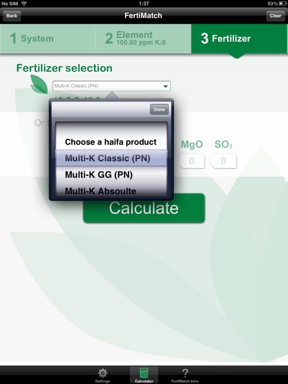 FertiMatch for iPad
