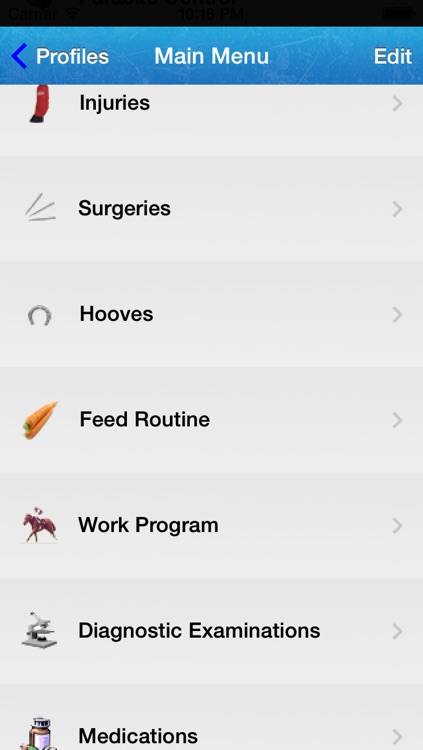 Horse Medical Agenda