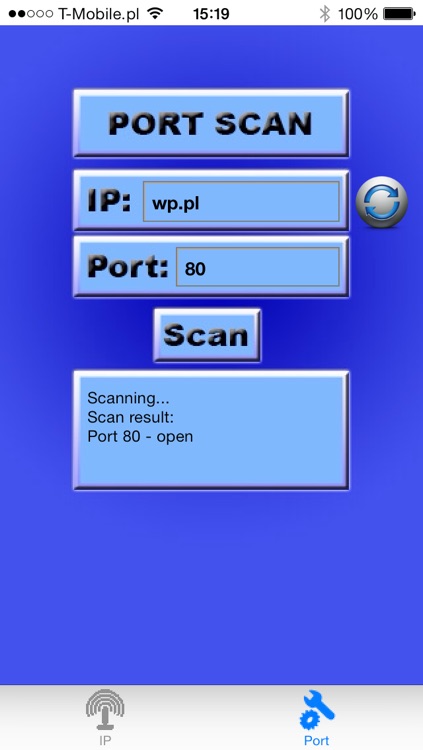Moje IP with port scanner