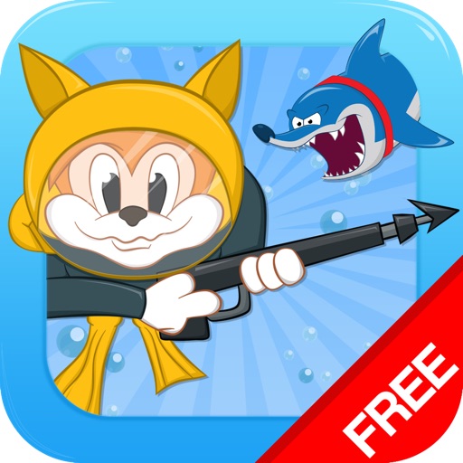 Water Cat vs Hungry Shark FREE - Fun Underwater Game for Boys and Girls Icon