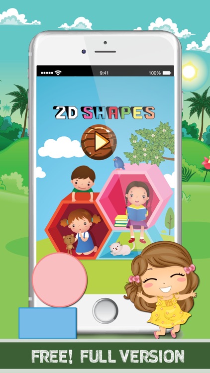 2D Shapes Flashcards: English Vocabulary Learning Free For Toddlers & Kids!