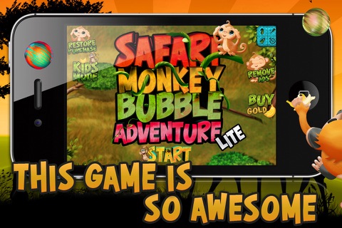 Safari Monkey Bubble Adventure LITE - FREE Kids Game ! screenshot 3
