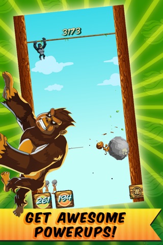 Clumsy Monkey - Ninja and Wizard Monkeys Race to the Rooftops screenshot 2