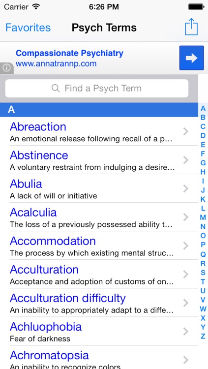 Psych Terms: Medical Dictionary and Terminology Pocket Glossary for Psychology, Psychiatry & Mental Health
