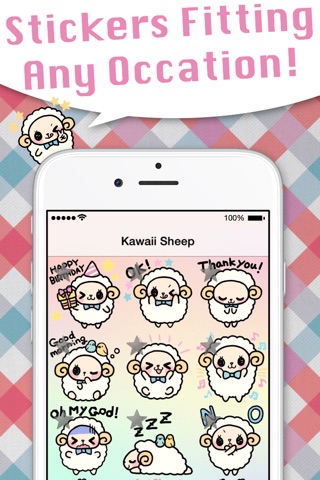 Kawaii Stickers for WhatsApp and WeChat - Adding cute free Stickers! screenshot 2