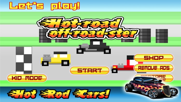 Hot-Rod Off RoadSter FREE : Super tiny Pixel Car race