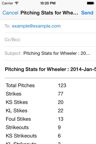 Full Count Pitch Counter screenshot 2