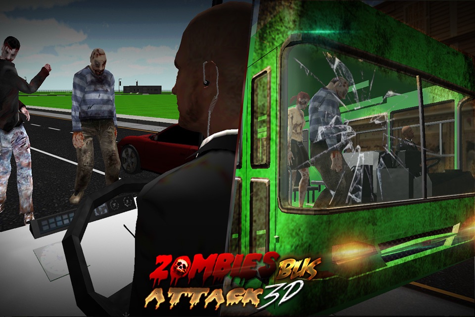 Crazy City Bus Catcher smash Zombie 3D Car Game screenshot 3