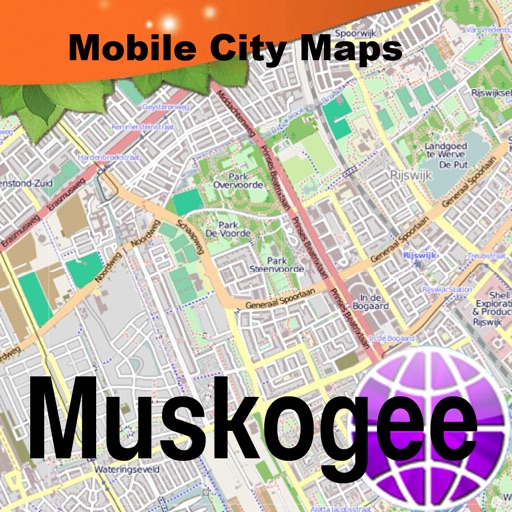 Muskogee, OK Street Map