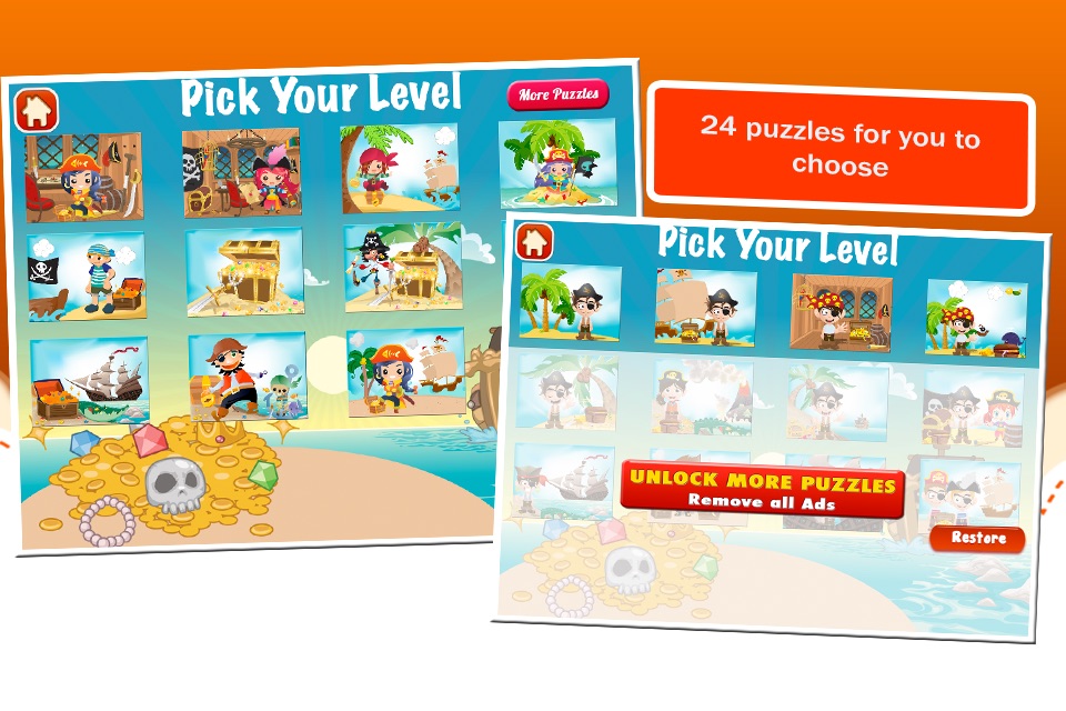 Pirate Jigsaw Puzzles: Puzzle Game for Kids screenshot 2