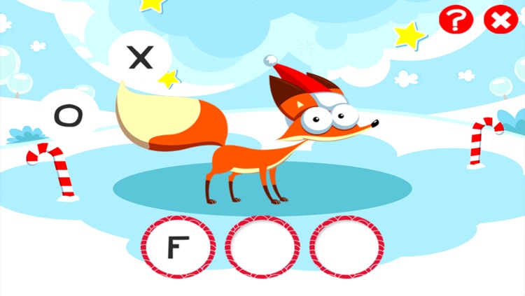 ABC Christmas games for children: Train your spell-ing skills with Xmas animals of the forest!