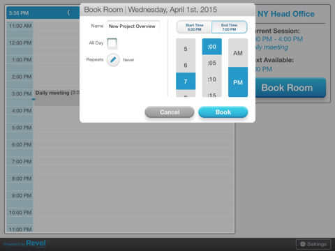 Revel Conference Room Scheduling screenshot 2