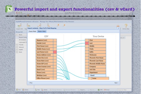 jContacts Professional - Import/export/manage your contacts via your computer browser screenshot 2