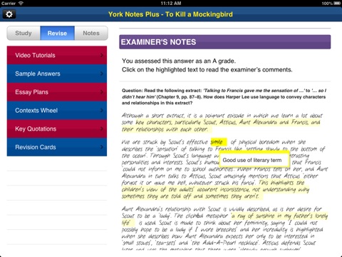 To Kill A Mockingbird York Notes GCSE for iPad screenshot 3