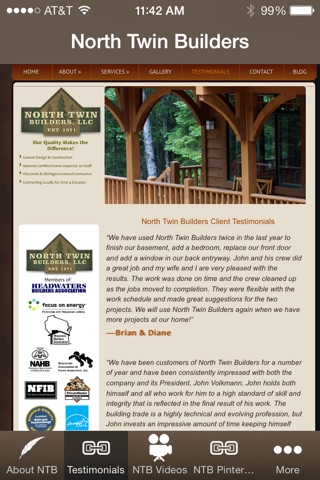North Twin Builders LLC - Custom Home Builder and Remodeler in Northern Wisconsin and Upper Michigan screenshot 3