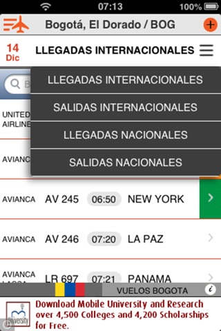 Vuelos Bogota screenshot 4