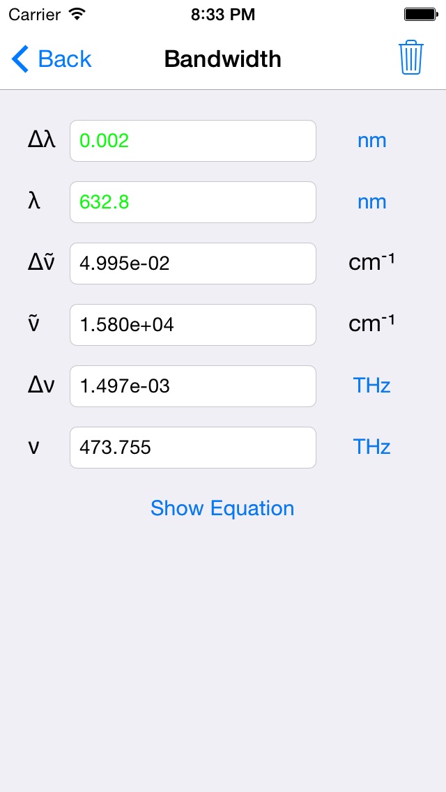 APE Optics Calculator iPhone App
