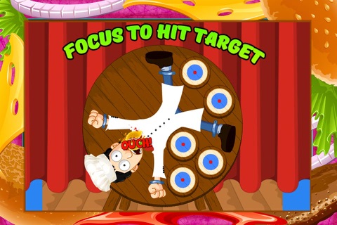 Chef Burger Toss Mania – Aim at dart wheel & hit the target screenshot 3