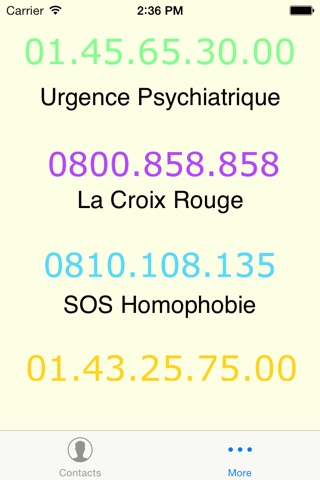 n° D'urgence screenshot 3