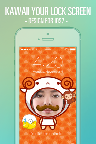 Pimp Lock Screen Wallpapers Pro - Cute Cartoon Special for iOS 7 screenshot 4