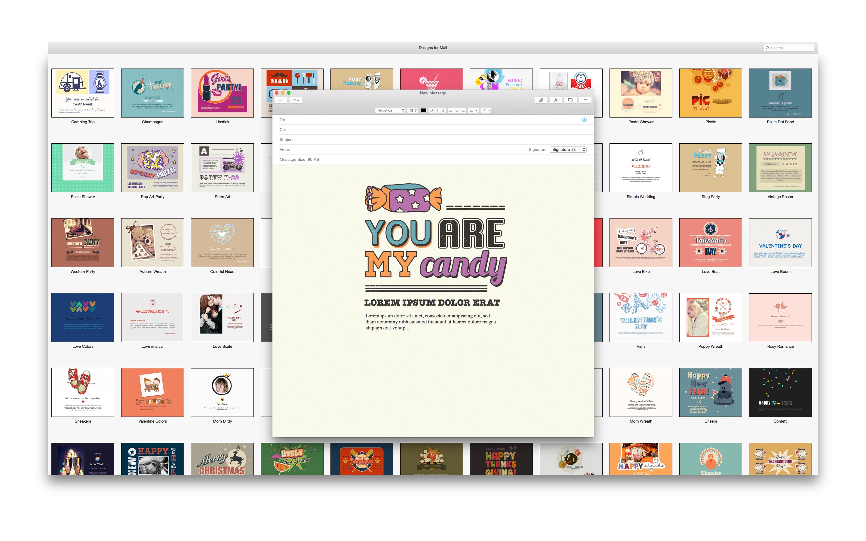 Screenshot do app Mail Stationery Expert - Templates for Mail
