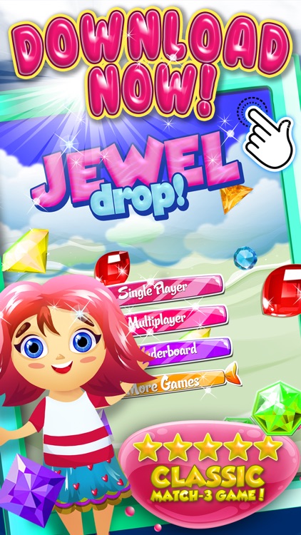 Jewel's Drop 2 Match-3 - diamond dream game and kids digger's mania hd free screenshot-4