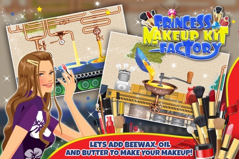 Princess Makeup Kit Factory – Make parlor products in this beauty salon game for kids screenshot 2