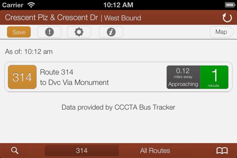 Transit Stop: CCCTA Tracker. screenshot 3