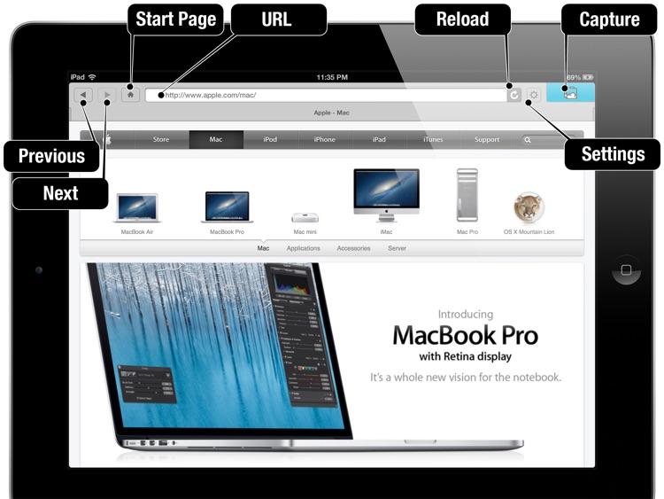 Full Screen Capture - MobWeb.Goody for iPad