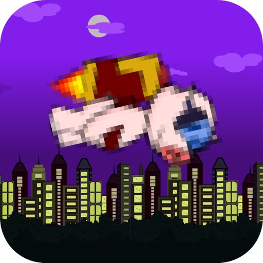 Mr. bouncy Jetpig space rocket flap flyer- a tiny bacon wings flappy pig iOS App