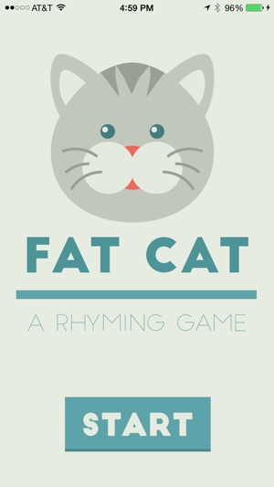 Fat Cat Rhyming Game