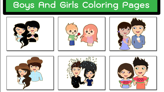 Boys And Girls Cartoon Coloring Pages(圖2)-速報App