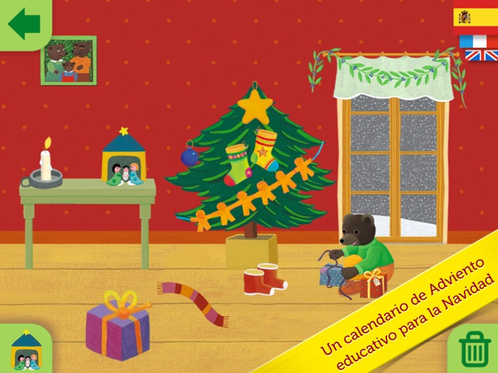 El calendario de Adviento de Osito Pardo para la Navidad.