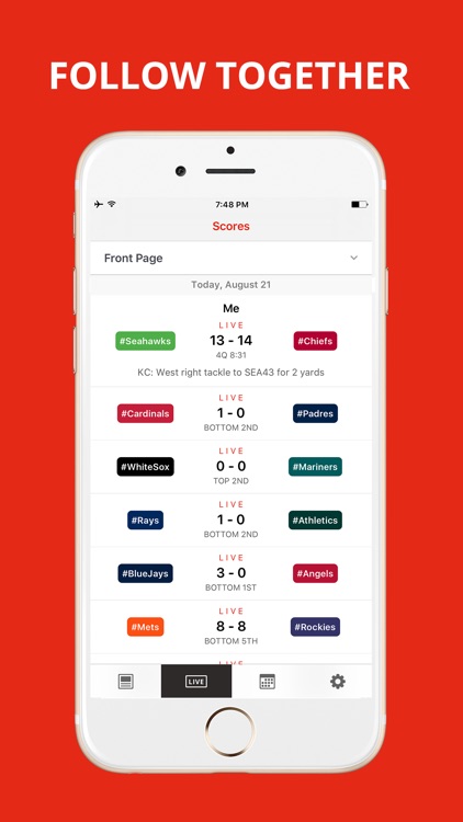 Sports Feed – News, Live Scores, Messaging, Highlights, Fantasy Stats for Football, Basketball, Baseball, Hockey, Soccer & College Teams