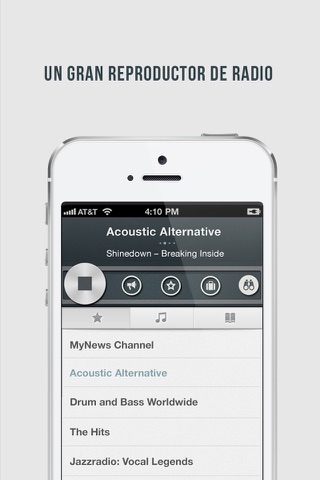 OneTuner Pro Radio Player for iPhone, iPad, iPod Touch - tunein to 65 genre stream! screenshot 2