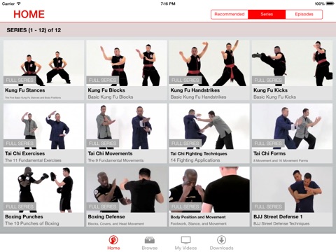 Martial Arts College: Video Lessons for iPad screenshot 2